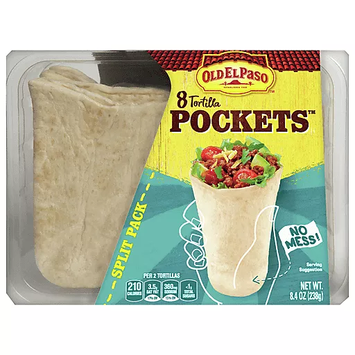 Old El Paso 8 Tortilla Pockets 8.4 Oz Old El Paso 8 Tortilla Pockets 8.4 Oz