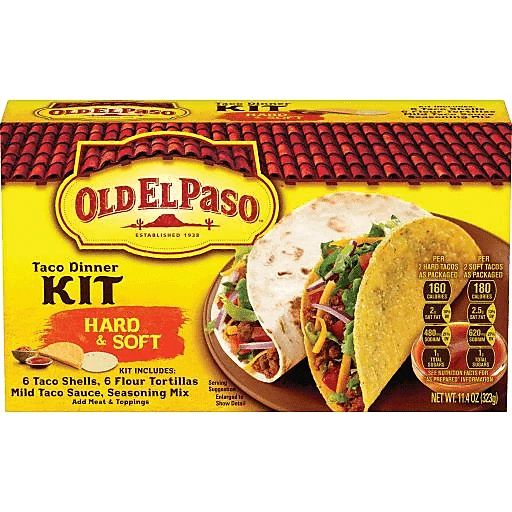 Old El Paso Hard & Soft Taco Kit 11.4 Oz Old El Paso Hard & Soft Taco Kit 11.4 Oz