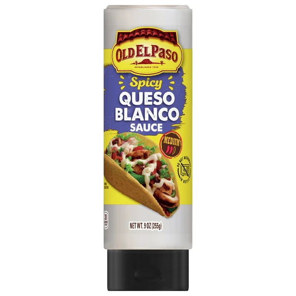 Old El Paso Spicy Queso Blanco Sauce 9 Oz Old El Paso Spicy Queso Blanco Sauce 9 Oz