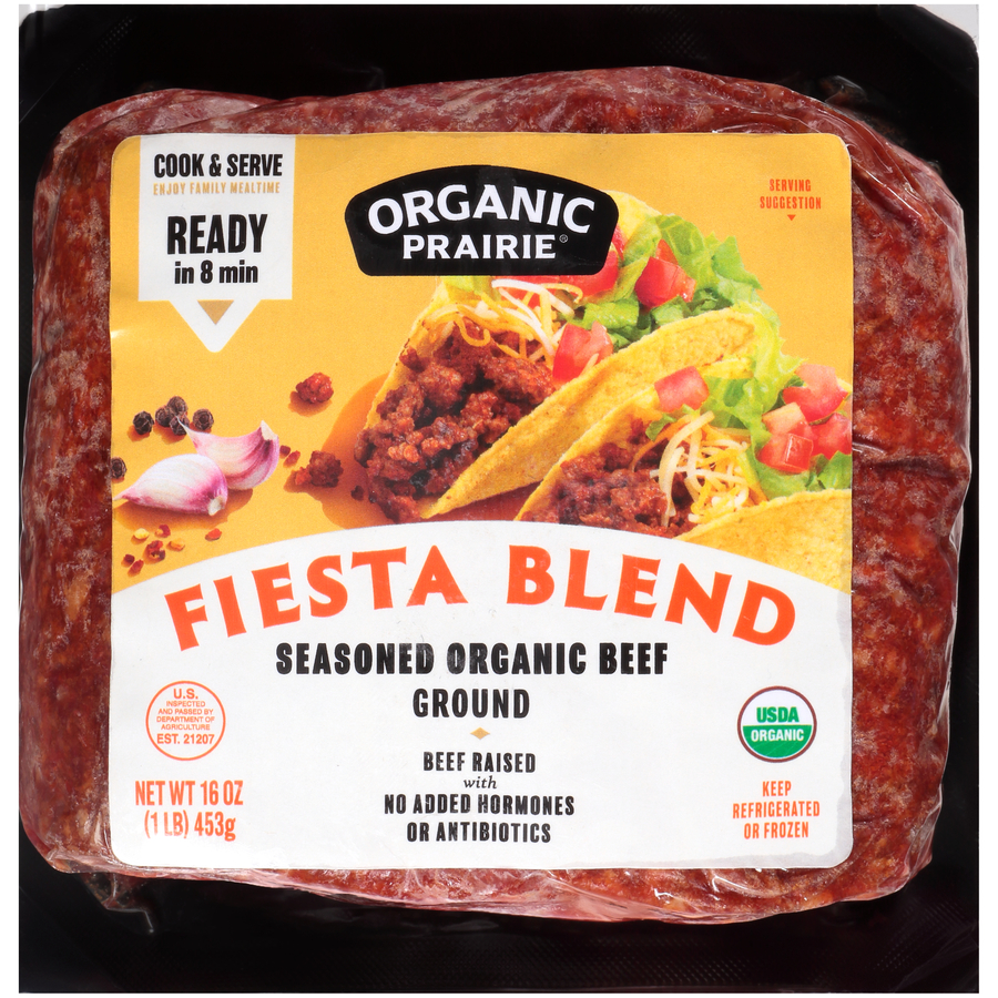 OrganicPrairieFiestaBlendSeasonedOrganicGroundBeef16Oz OrganicPrairieFiestaBlendSeasonedOrganicGroundBeef16Oz