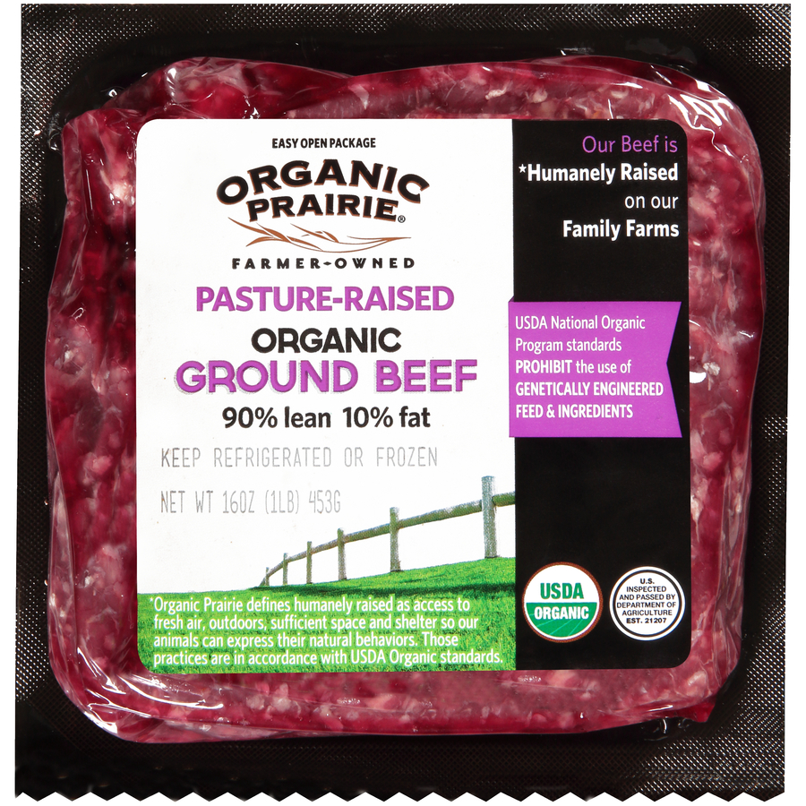 OrganicPrairiePastureRaisedGroundBeef9010Fat16Oz OrganicPrairiePastureRaisedGroundBeef9010Fat16Oz
