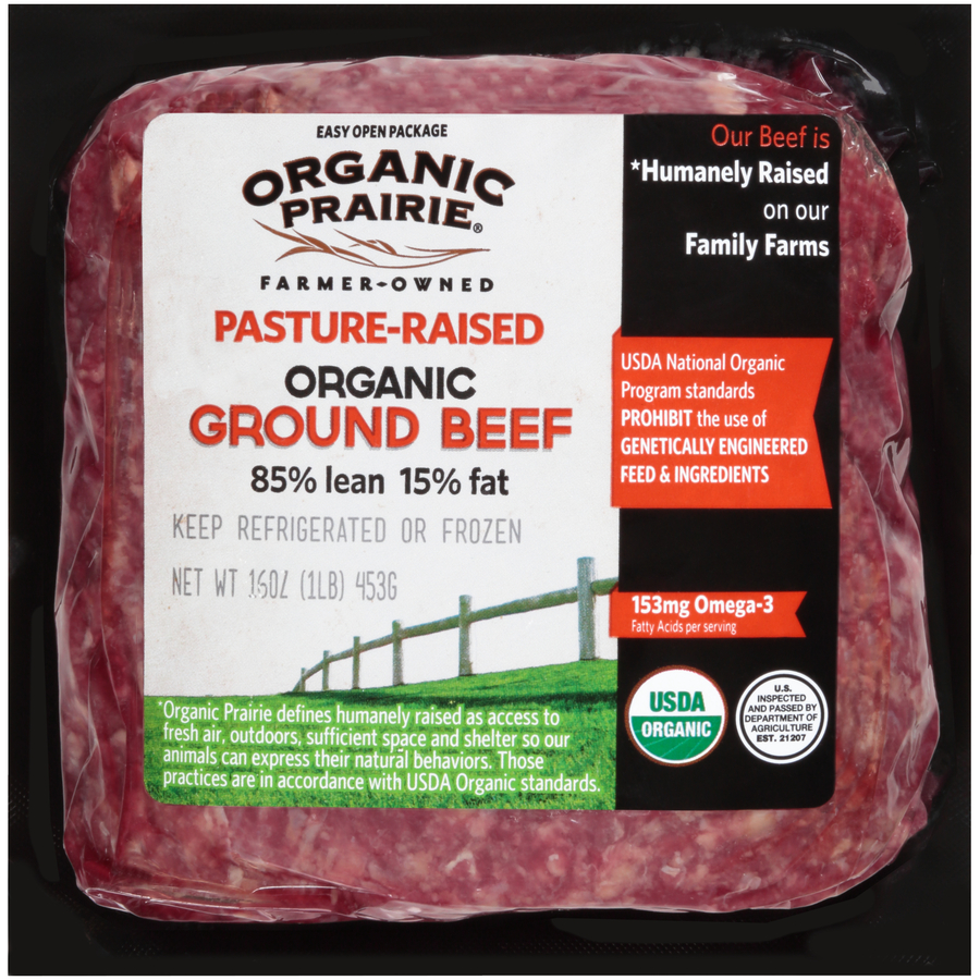 OrganicPrairiePastureRaisedOrganicGroundBeef851516Oz OrganicPrairiePastureRaisedOrganicGroundBeef851516Oz