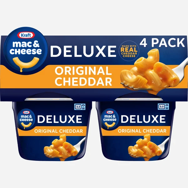 Kraft Original Cheddar Mac & Cheese 4 Pack 9.56 Oz Kraft Original Cheddar Mac & Cheese 4 Pack 9.56 Oz