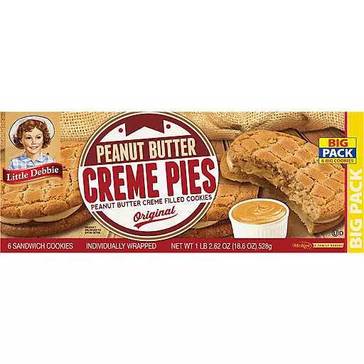 Original Peanut Butter Creme Pies 6 Each 18.6 Oz