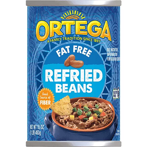 Ortega Fat Free Refried Beans 16 Oz