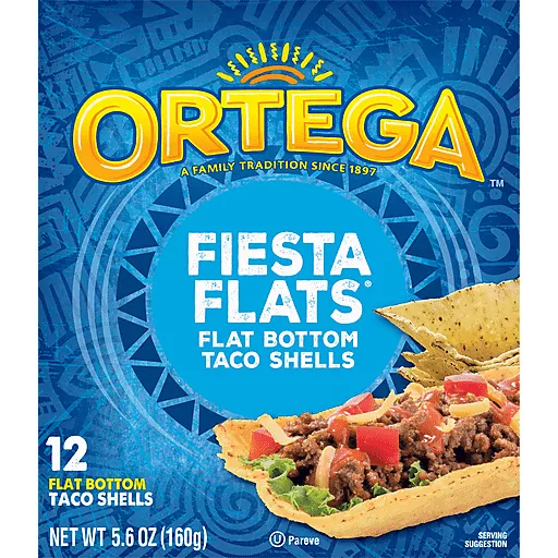 Ortega Fiesta Flats Taco Shells 12 Each 5.6 Oz