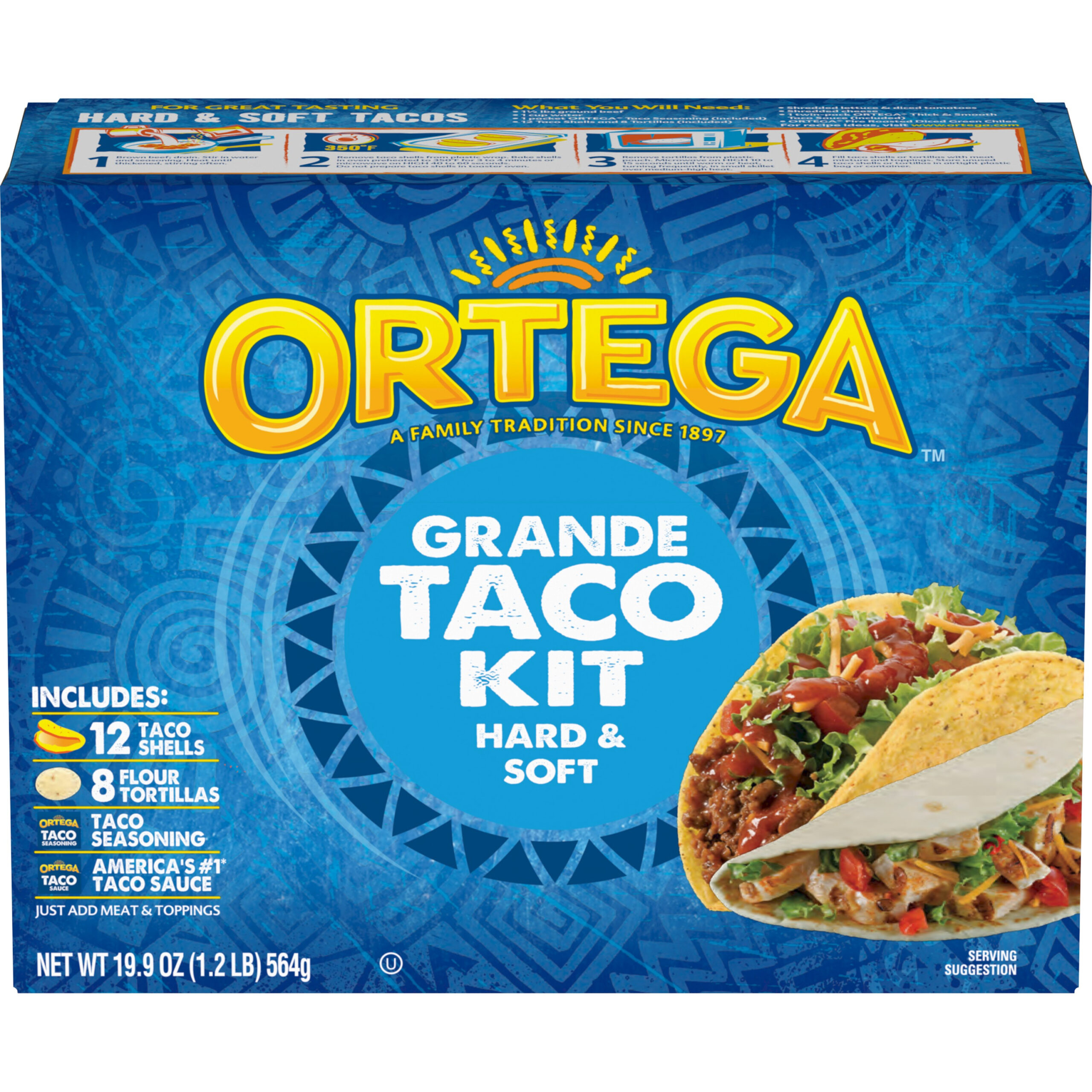Ortega Grande Taco Kit Hard & Soft 19.9 Oz