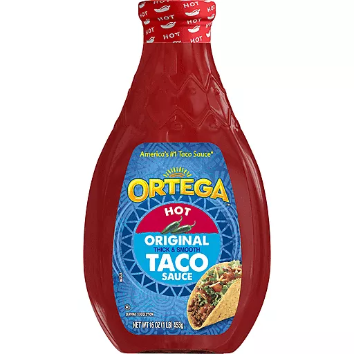 Ortega Thick & Smooth Hot Taco Sauce 16 Oz