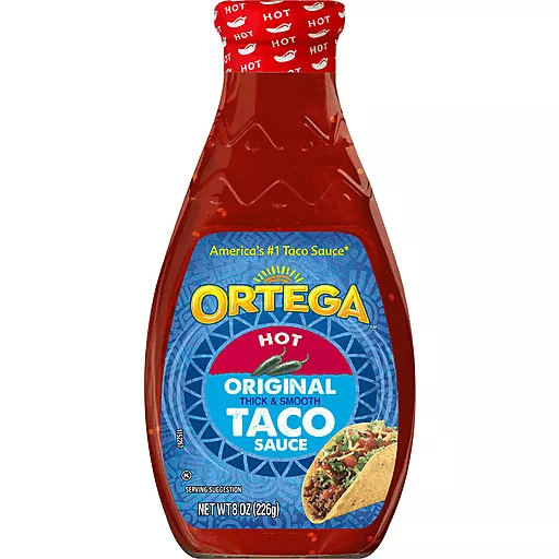 Ortega Thick & Smooth Hot Taco Sauce 8 Oz