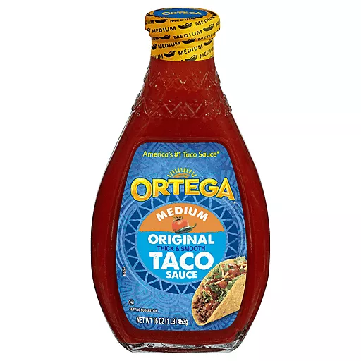 Ortega Thick & Smooth Medium Taco Sauce 16 Oz