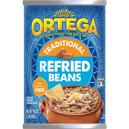 Ortega Traditional Refried Beans 16 Oz