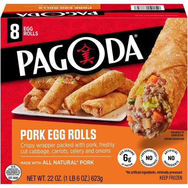 Pagoda Pork Egg Rolls 8 Each 22 Oz Pagoda Pork Egg Rolls 8 Each 22 Oz