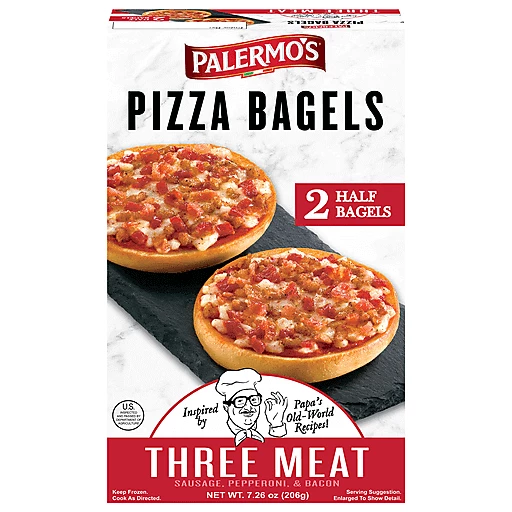 Palermo's Pizza Bagels Three Meat 7.26 Oz Palermo's Pizza Bagels Three Meat 7.26 Oz