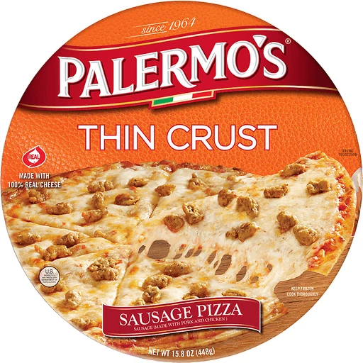Palermo's Thin Crust Sausage Pizza 15.8 Oz Palermo's Thin Crust Sausage Pizza 15.8 Oz
