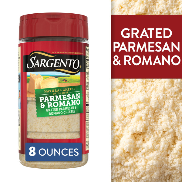 Sargento Parmesan & Romano Grated Cheese 8 Oz
