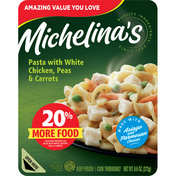 Michelina's Pasta, White Chicken, Peas & Carrots 9.6 Oz