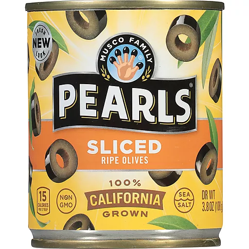 Pearls Sliced Ripe Olives 3.8 Oz Pearls Sliced Ripe Olives 3.8 Oz