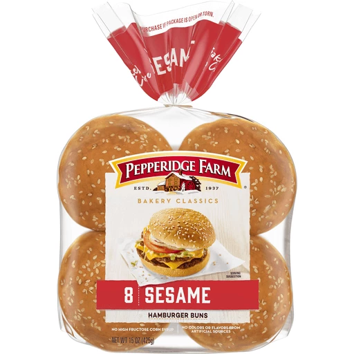 PepperidgeFarmSesameHamburgerBuns15Oz PepperidgeFarmSesameHamburgerBuns15Oz