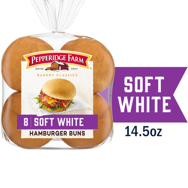 Pepperidge Farm Soft White Buns 8 Each 14.5 Oz