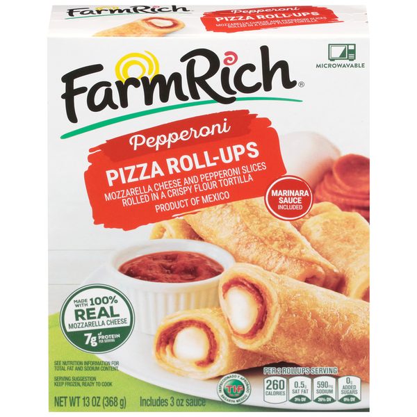 Farm Rich Pepperoni Pizza Roll Ups 13 Oz