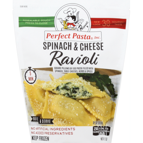 Perfect Pasta Spinach Cheese Ravioli 12 Oz Perfect Pasta Spinach Cheese Ravioli 12 Oz