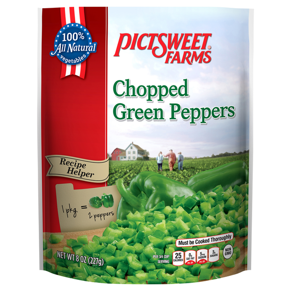 Pict Sweet Farms Chopped Green Peppers 8 Oz Pict Sweet Farms Chopped Green Peppers 8 Oz