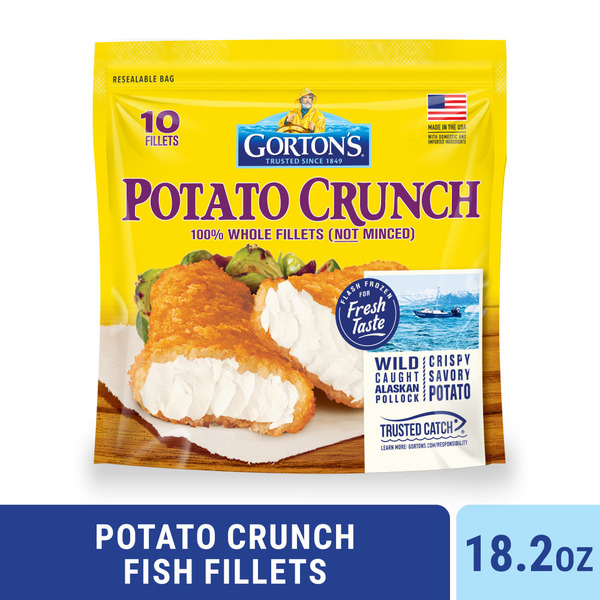 Gorton's Potato Crunch Whole Fish Fillets 18.2 Oz