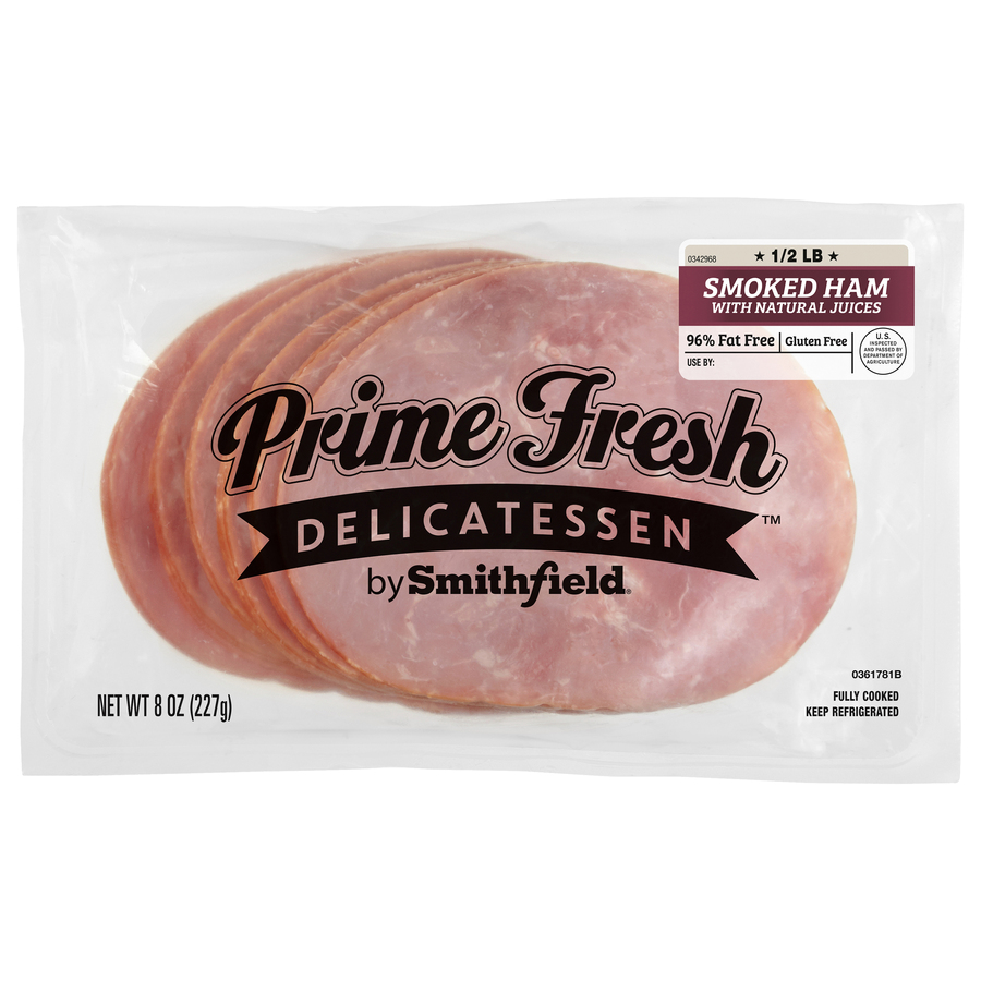 Prime Fresh Delicatessen Smoked Ham 8 Oz