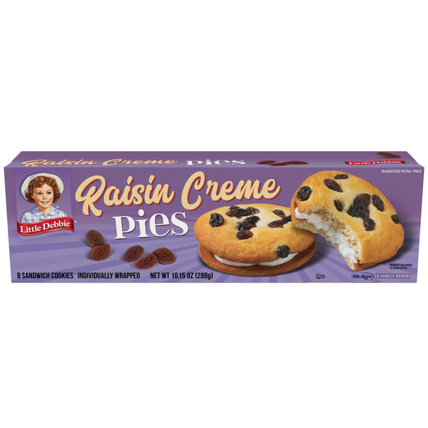 Little Debbie Raisin Crème Pies 8 Each 10.15 Oz