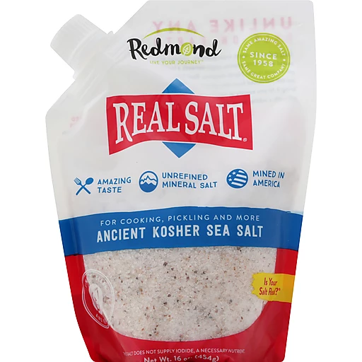 Redmond Ancient Kosher Sea Salt 16 Oz