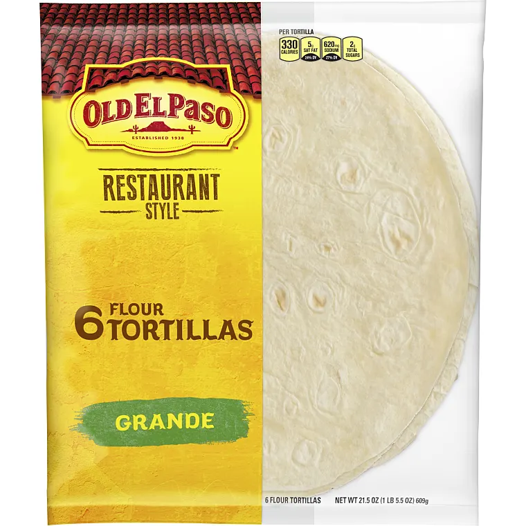 Restaurant Style Grande Tortillas 21.5 Oz Restaurant Style Grande Tortillas 21.5 Oz