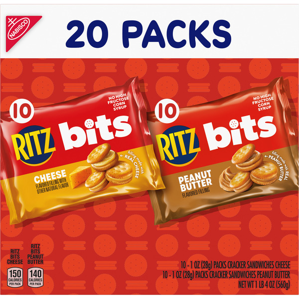 Ritz Bits Cheese & Peanut Butter Multi-Packs 20 Oz