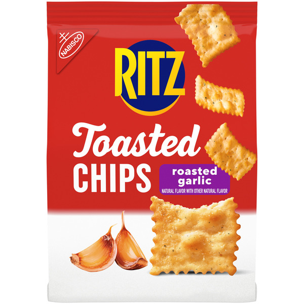 Ritz Roasted Garlic Toasted Chips 8.1 Oz