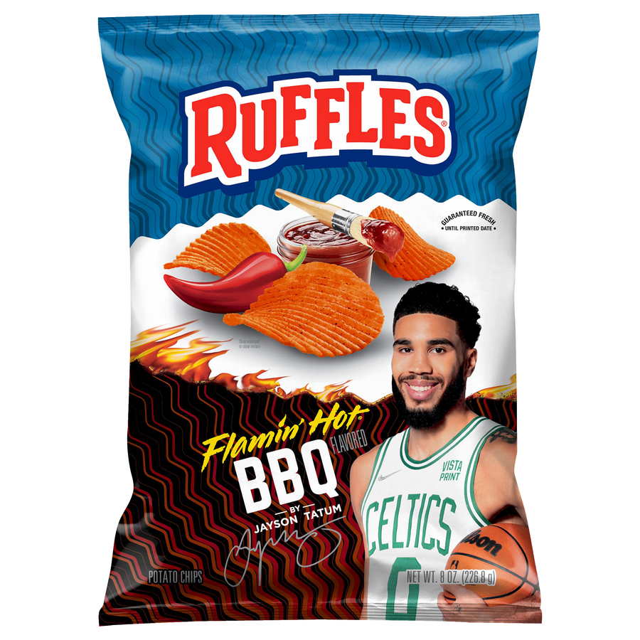 RufflesFlaminHotBBQFlavoredPotatoChips8Oz RufflesFlaminHotBBQFlavoredPotatoChips8Oz