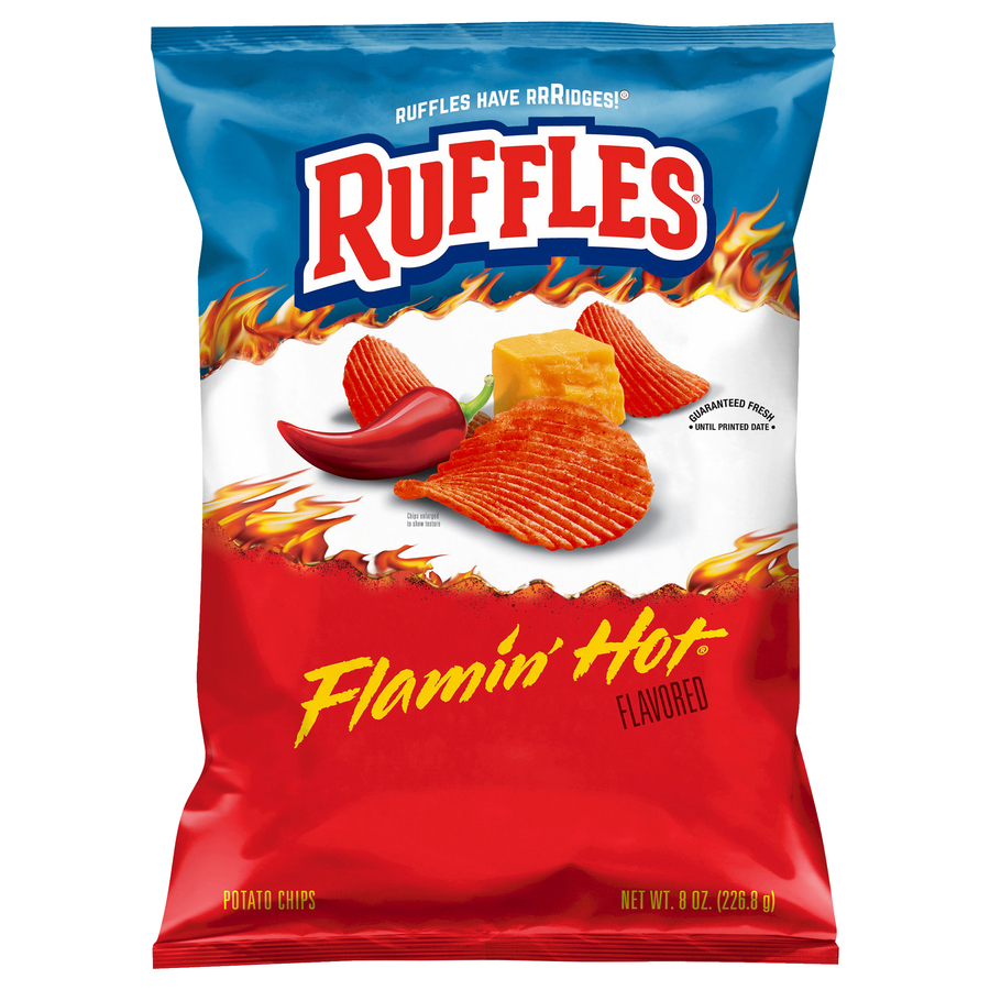 RufflesFlaminHotFlavoredPotatoChips8Oz RufflesFlaminHotFlavoredPotatoChips8Oz