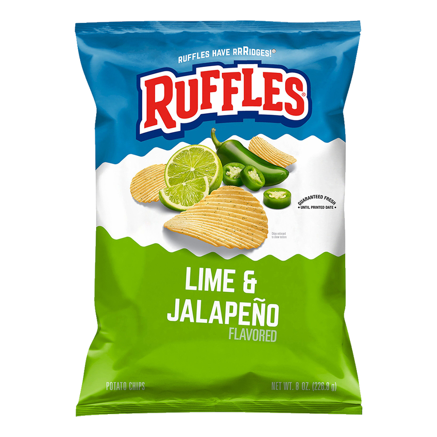 RufflesLimeJalapenoFlavoredPotatoChips8Oz RufflesLimeJalapenoFlavoredPotatoChips8Oz