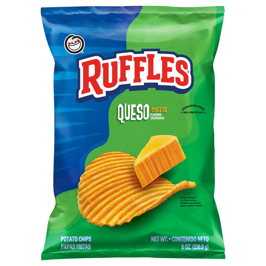 RufflesQuesoCheeseFlavoredPotatoChips8Oz RufflesQuesoCheeseFlavoredPotatoChips8Oz