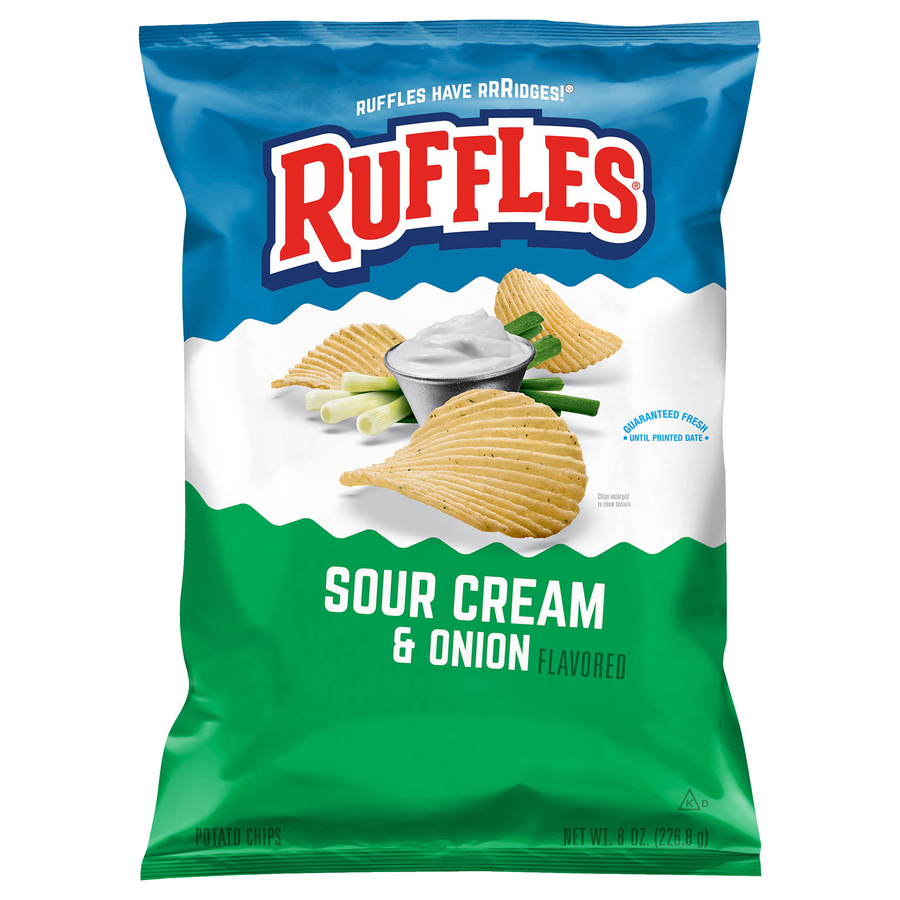 RufflesSourCreamOnionFlavoredPotatoChips8Oz RufflesSourCreamOnionFlavoredPotatoChips8Oz