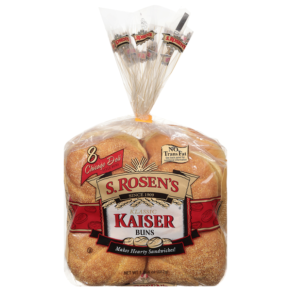 S. Rosen's Klassic Kaiser Buns 8 Each 1 LB 4 Oz