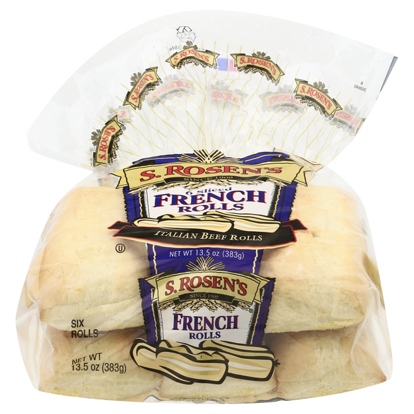 S. Rosen's Sliced French Rolls 6 Each 13.5 Oz