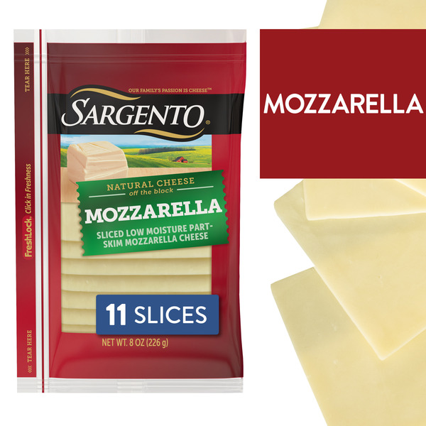 Sargento Mozzarella Cheese Slices 8 Oz