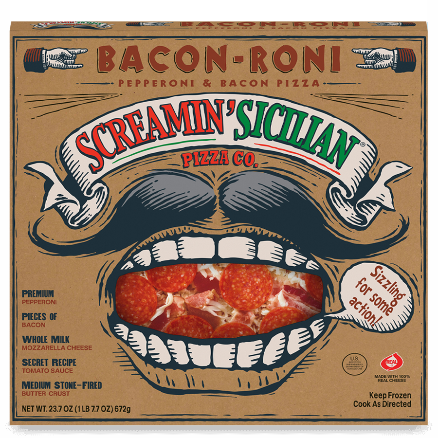 Screamin' Sicilian Bacon Roni Pizza 23.7 Oz Screamin' Sicilian Bacon Roni Pizza 23.7 Oz