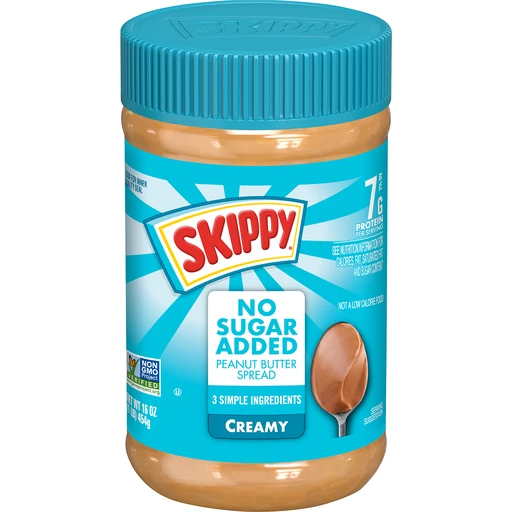 Skippy Creamy Peanut Butter No Sugar 16 Oz Skippy Creamy Peanut Butter No Sugar 16 Oz