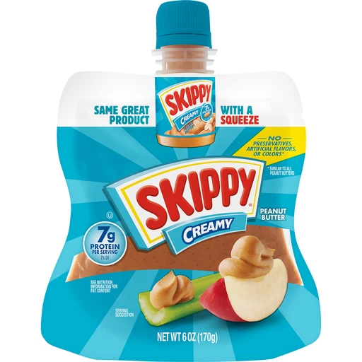 Skippy Squeeze Creamy Peanut Butter 6 Oz Skippy Squeeze Creamy Peanut Butter 6 Oz