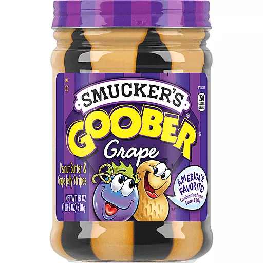 Smuckers Goober Grape Butter Jelly Combo 18 Oz Smuckers Goober Grape Butter Jelly Combo 18 Oz