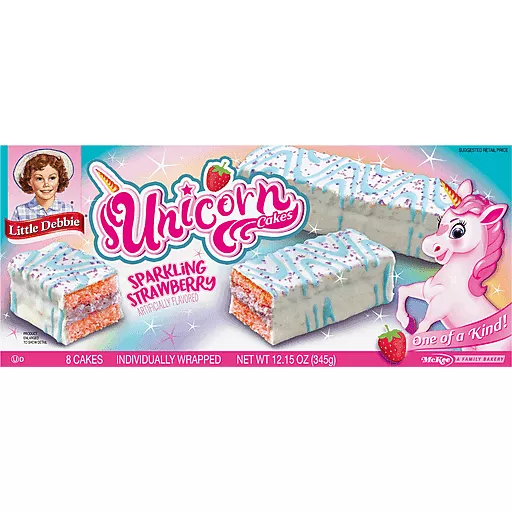 Sparkling Strawberry Unicorn Cakes 8 Each 12.15 Oz