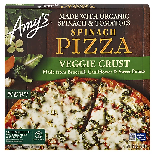 Amy's Organic Spinach Pizza Veggie Crust 12 Oz