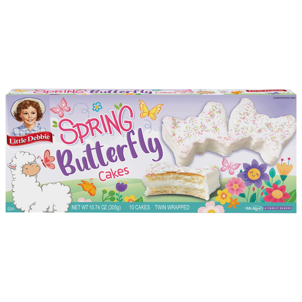 Little Debbie Spring Butterfly Cakes 10 Each 10.74 Oz