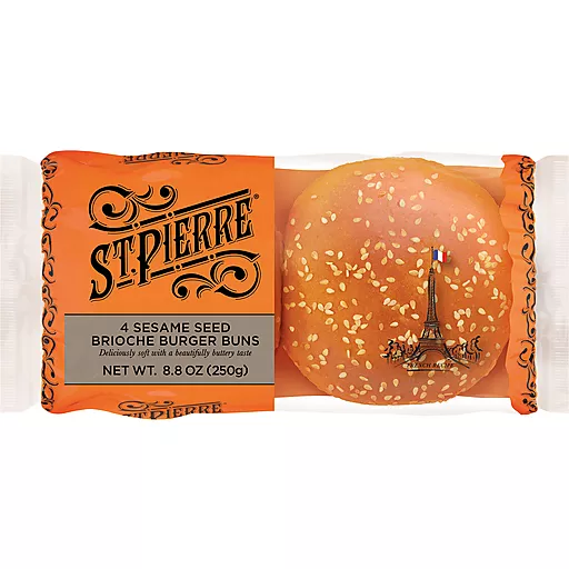 St. Pierre Sesame Brioch Burger Buns 8.8 Oz