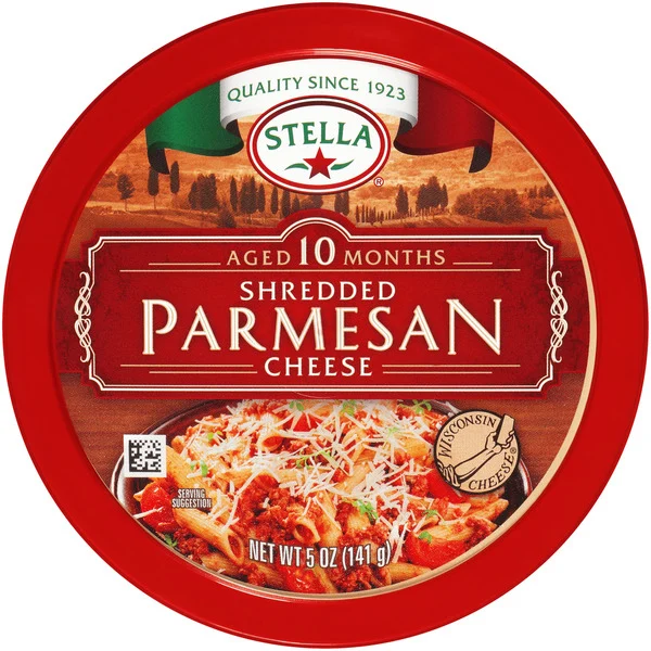 Stella Shredded Parmesan Cheese 5 Oz Stella Shredded Parmesan Cheese 5 Oz